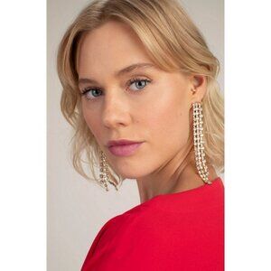 💕TRINA TURK💕 Crystal Fringe Earrings ~ Swarovski Crystals NWT